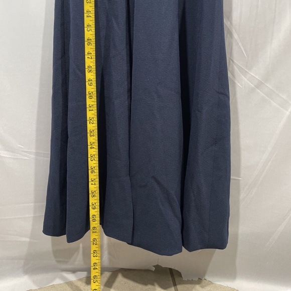 NWT Dress the Population [ Small ] Iris Slit Crepe‎ Gown in Midnight Blue - Picture 9 of 15